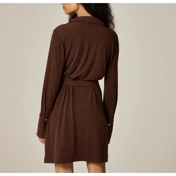 J CREW Mini shirt-dress in matte jersey - Picture 3 of 9